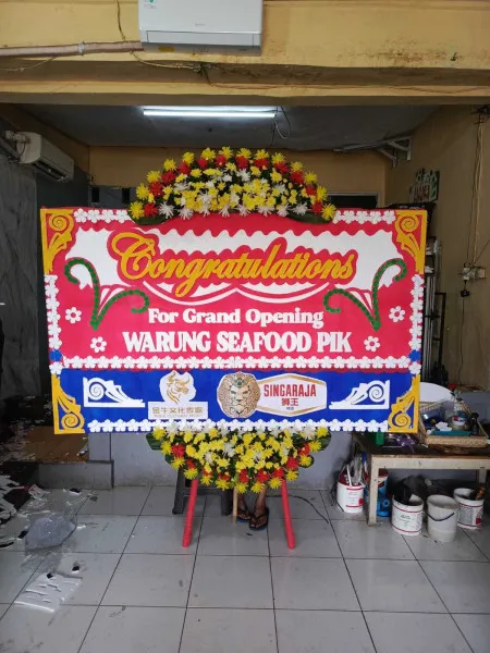 Papan Bunga Ucapan Selamat Menanggal Gayungan